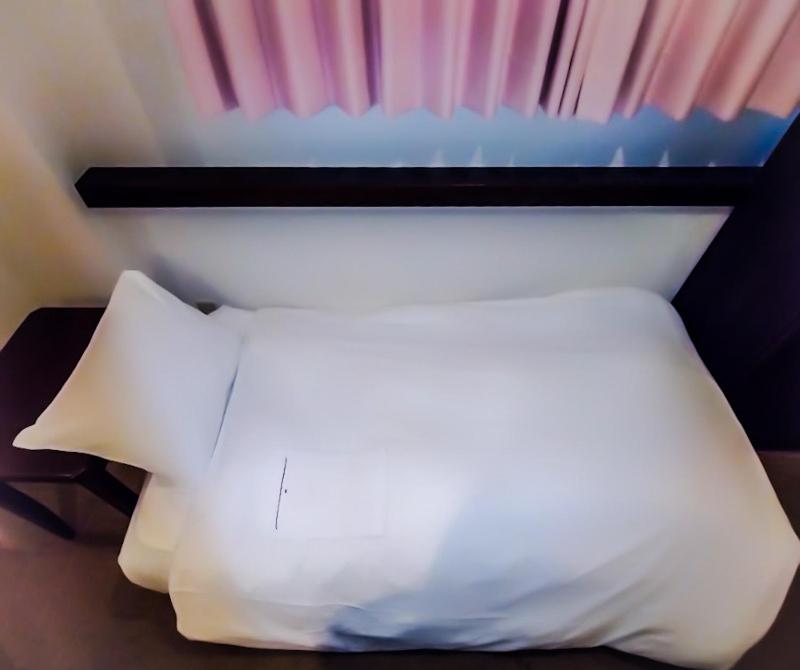 Postel nebo postele na pokoji v ubytování Shinjuku Sun Park Hotel