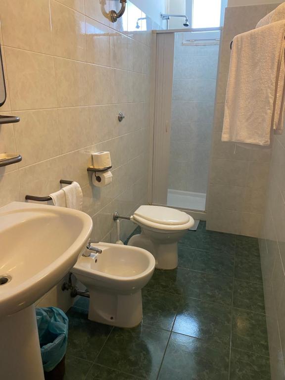 Koupelna v ubytování Hotel Esperia