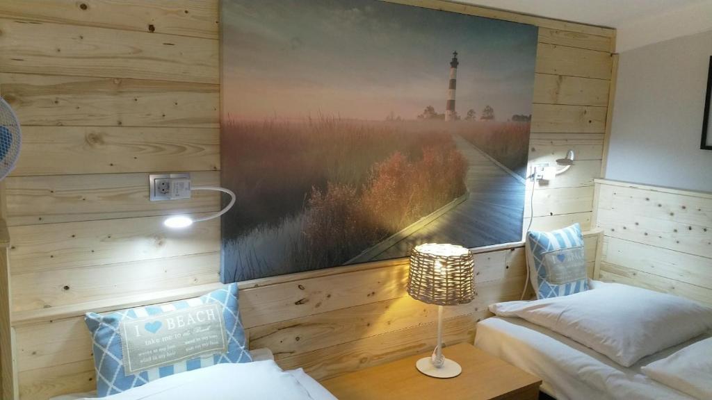 Postel nebo postele na pokoji v ubytování Reiterhof Müller