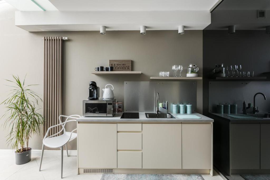 Kuchyňa alebo kuchynka v ubytovaní A11 Apartments & SPA Dermique