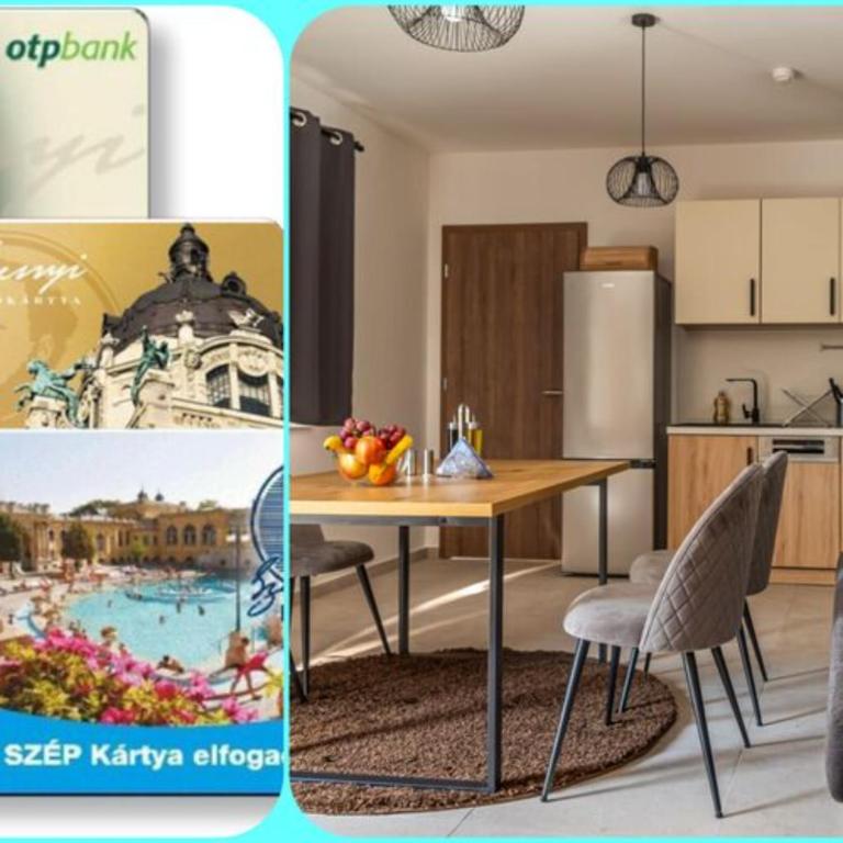 Kuchyň nebo kuchyňský kout v ubytování H&H Apartments Poroszló
