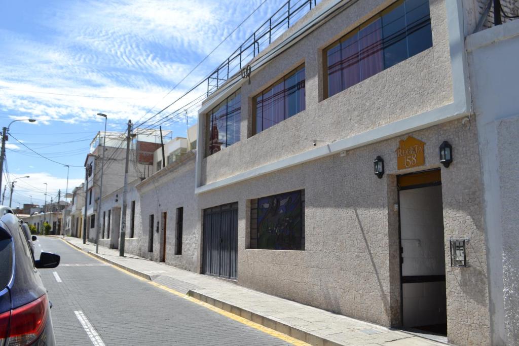 a building on the side of a street at La Casona Recoleta in Arequipa