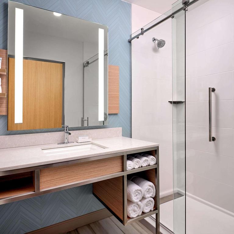 Koupelna v ubytování Hilton Garden Inn Grapevine At Silverlake Crossing, Tx