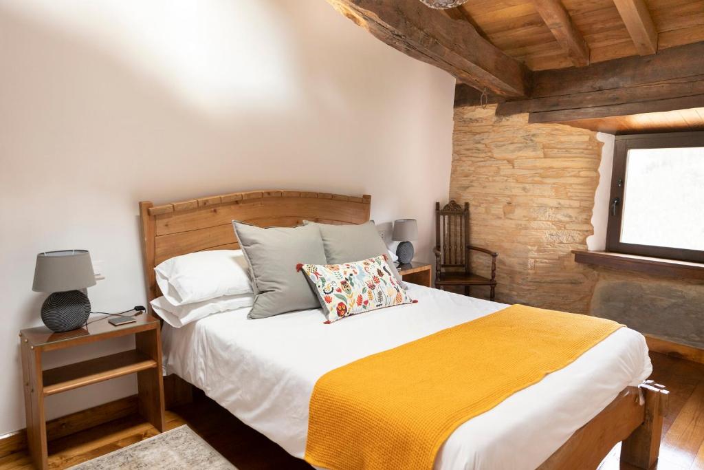 Postel nebo postele na pokoji v ubytování Casa Liñeiras