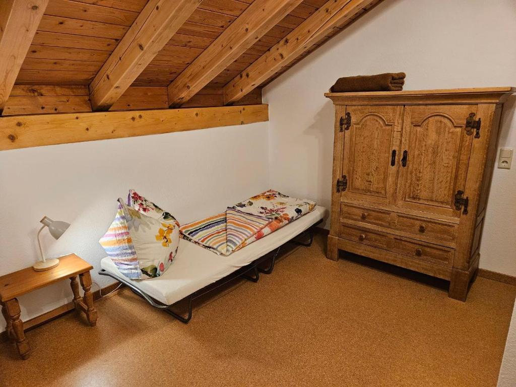 Postel nebo postele na pokoji v ubytování Ferienhaus: idyllisch & erholsam