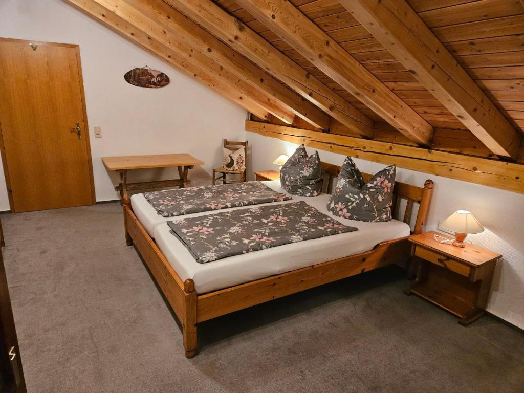 Postel nebo postele na pokoji v ubytování Ferienhaus: idyllisch & erholsam