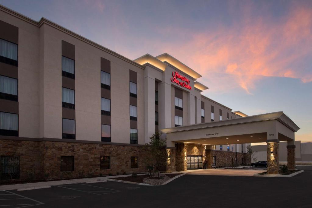 a rendering of a hotel with the front of the building at Hampton Inn & Suites San Antonio Lackland AFB SeaWorld in San Antonio