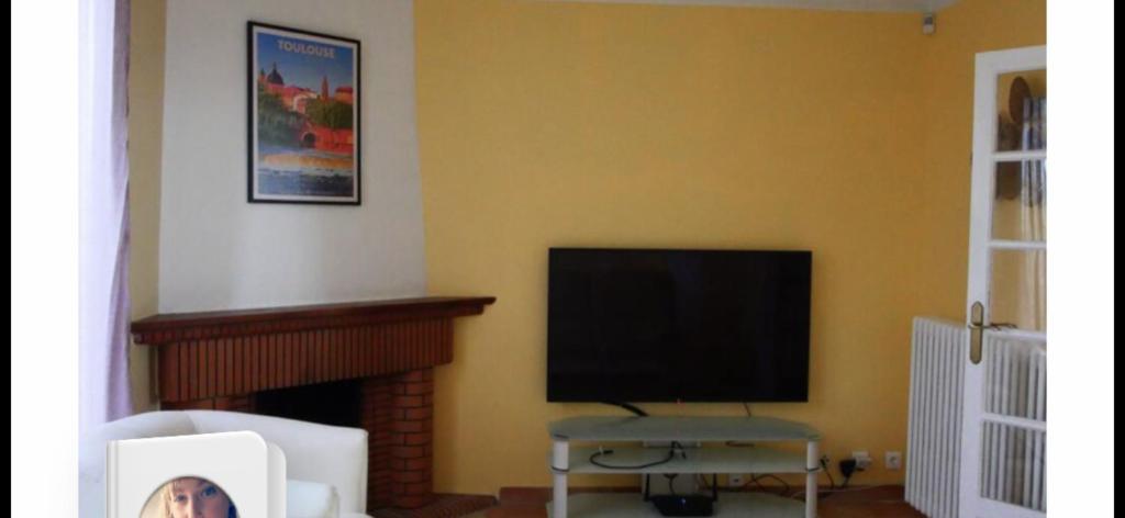 TV a/nebo společenská místnost v ubytování Villa La Libellule 5 Chambres 2 Sdb 2 Wc Grand Jardin et Parking Privé