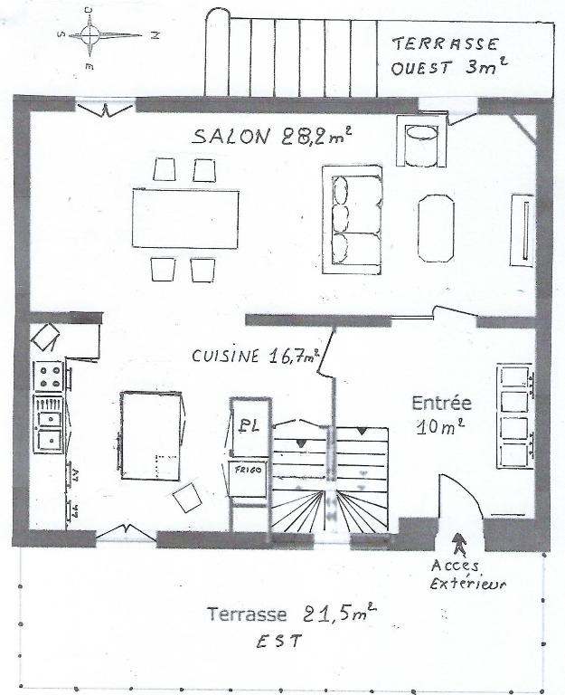 Půdorys ubytování Villa La Libellule 5 Chambres 2 Sdb 2 Wc Grand Jardin et Parking Privé
