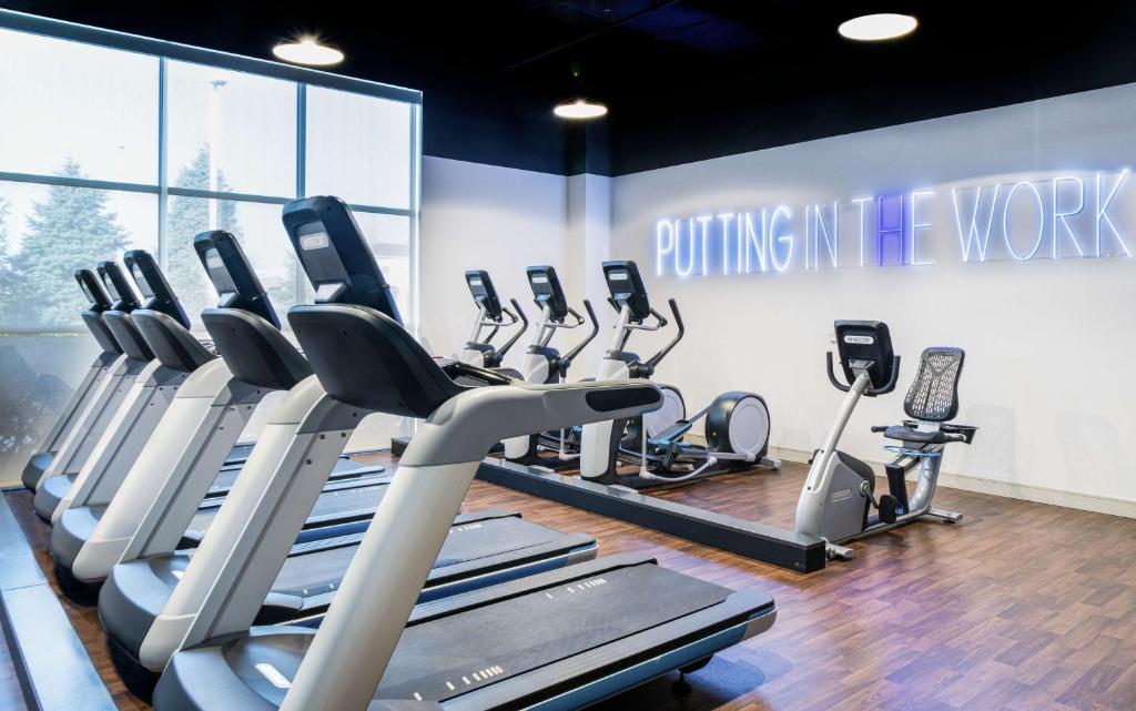 Fitness centrum a/nebo fitness zařízení v ubytování Hilton Columbus/Polaris