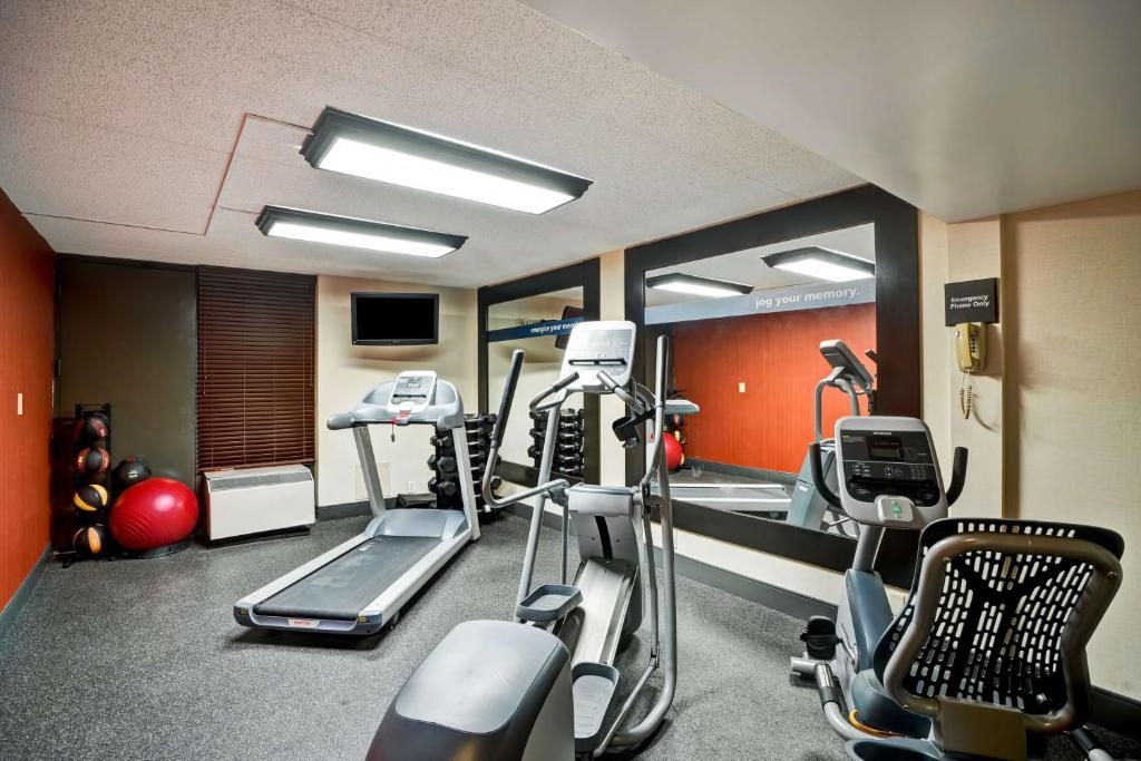 Hampton Inn Norfolk-Naval Baseにあるフィットネスセンターまたはフィットネス設備