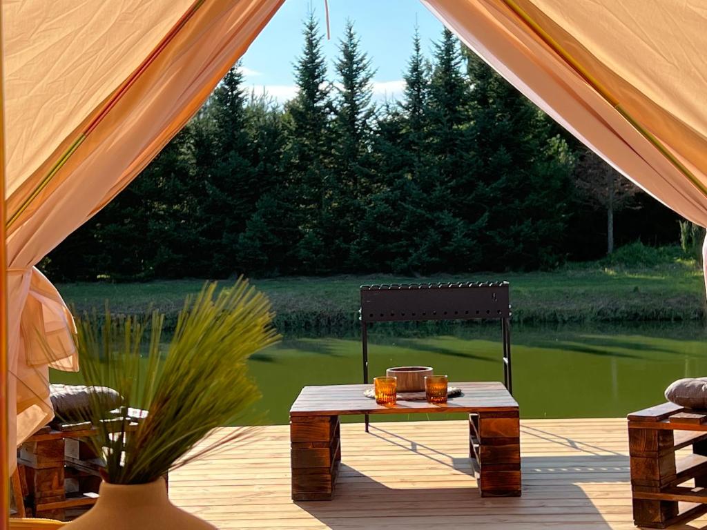 Zahrada ubytování Glamping Rusne
