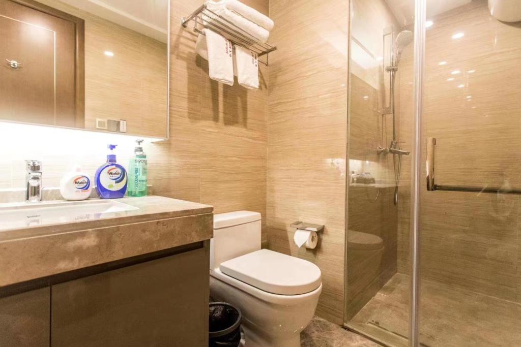 Koupelna v ubytování B T Miele Executive Apartment - Qianhai Square Shenzhen