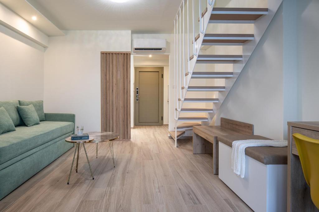 Posezení v ubytování Aetherion Studios & Suites