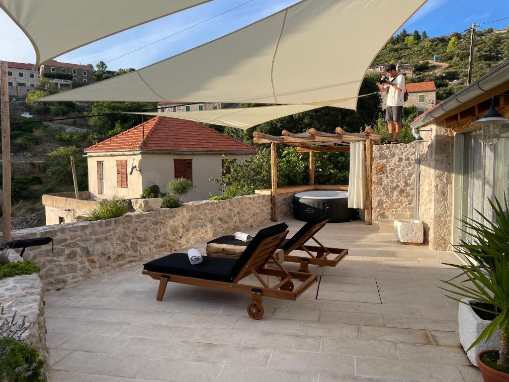 Patio nebo venkovní prostory v ubytování Villa Teza Hvar