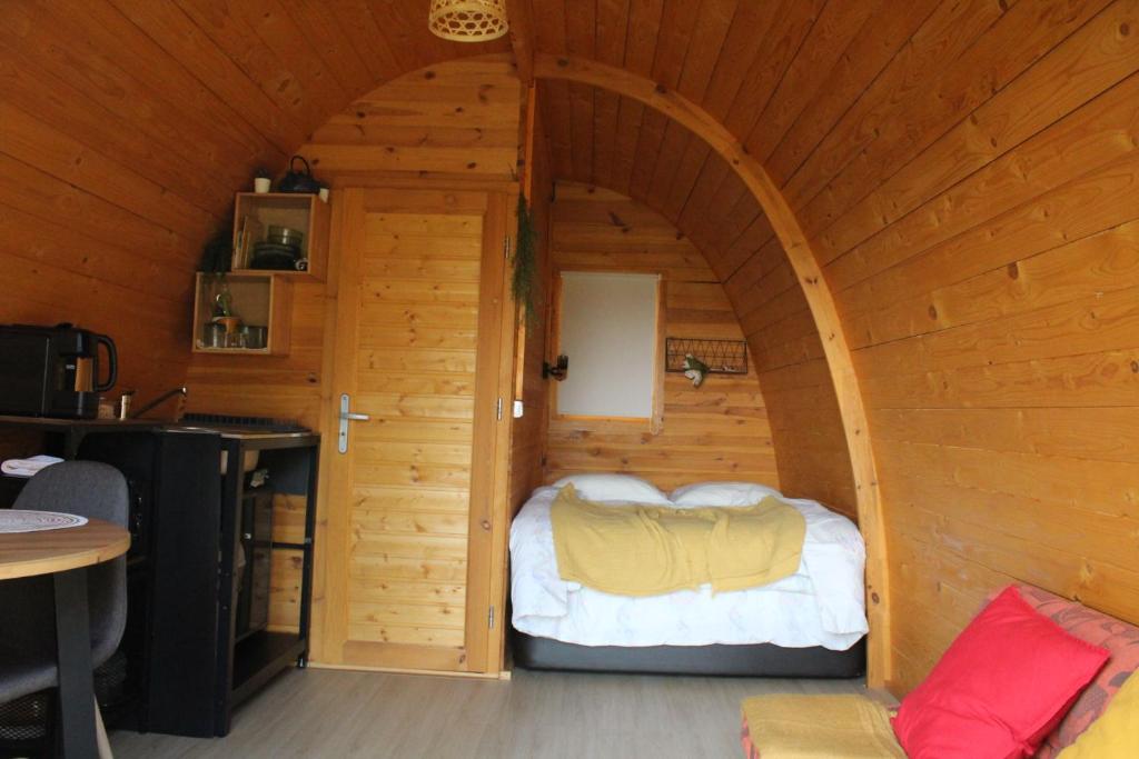Postel nebo postele na pokoji v ubytování Bungalow Casa da Cerca