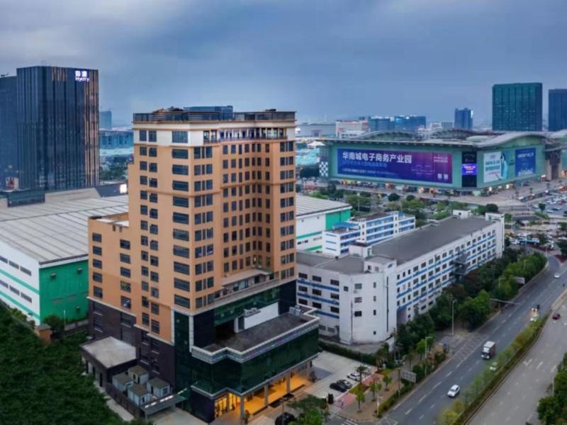 an overhead view of a building in a city at GreenTree Eastern Hotel Shenzhen Pinghu Hua'nan City Hehua Subway Station in Longgang