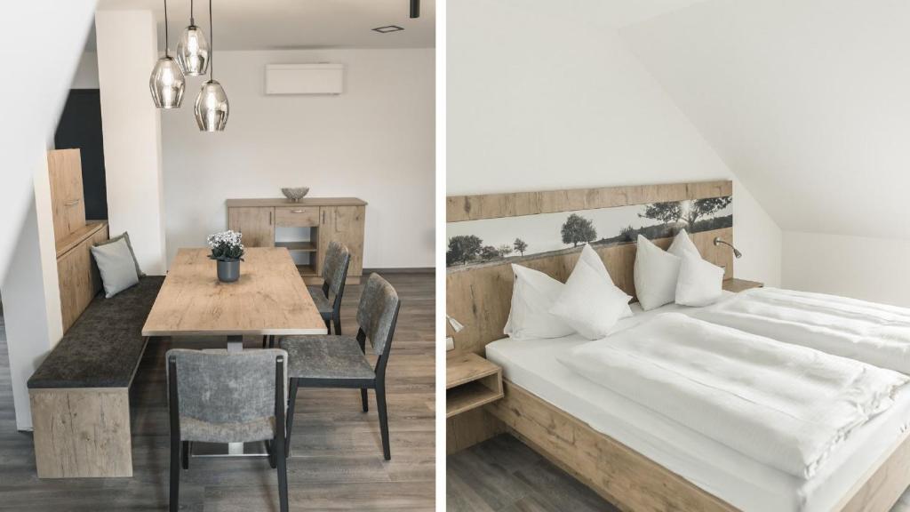 Postel nebo postele na pokoji v ubytování Landhotel Waldeck