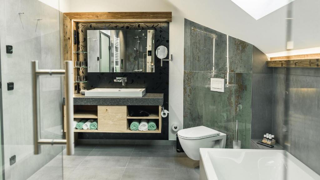 Koupelna v ubytování Landhotel Waldeck