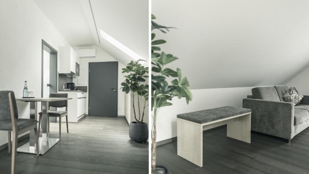Kuchyň nebo kuchyňský kout v ubytování Landhotel Waldeck