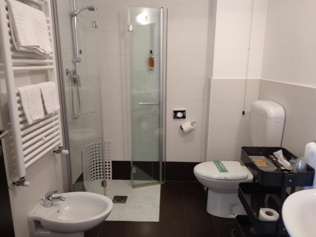 Koupelna v ubytování Hotel Villa Pannonia