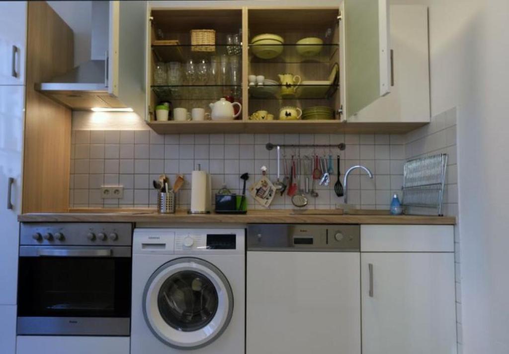 Kuchyň nebo kuchyňský kout v ubytování Ferienwohnung Scheffelhaus