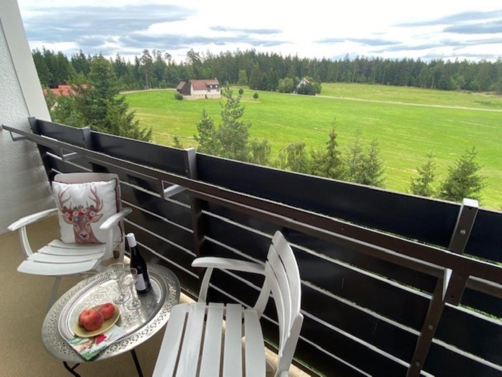 Balkón nebo terasa v ubytování Ferienwohnung Schwarzwald Oase Kniebis
