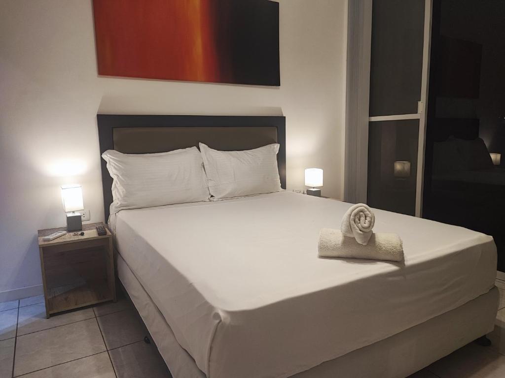 Postel nebo postele na pokoji v ubytování Bonsai Jacuzzi Suites