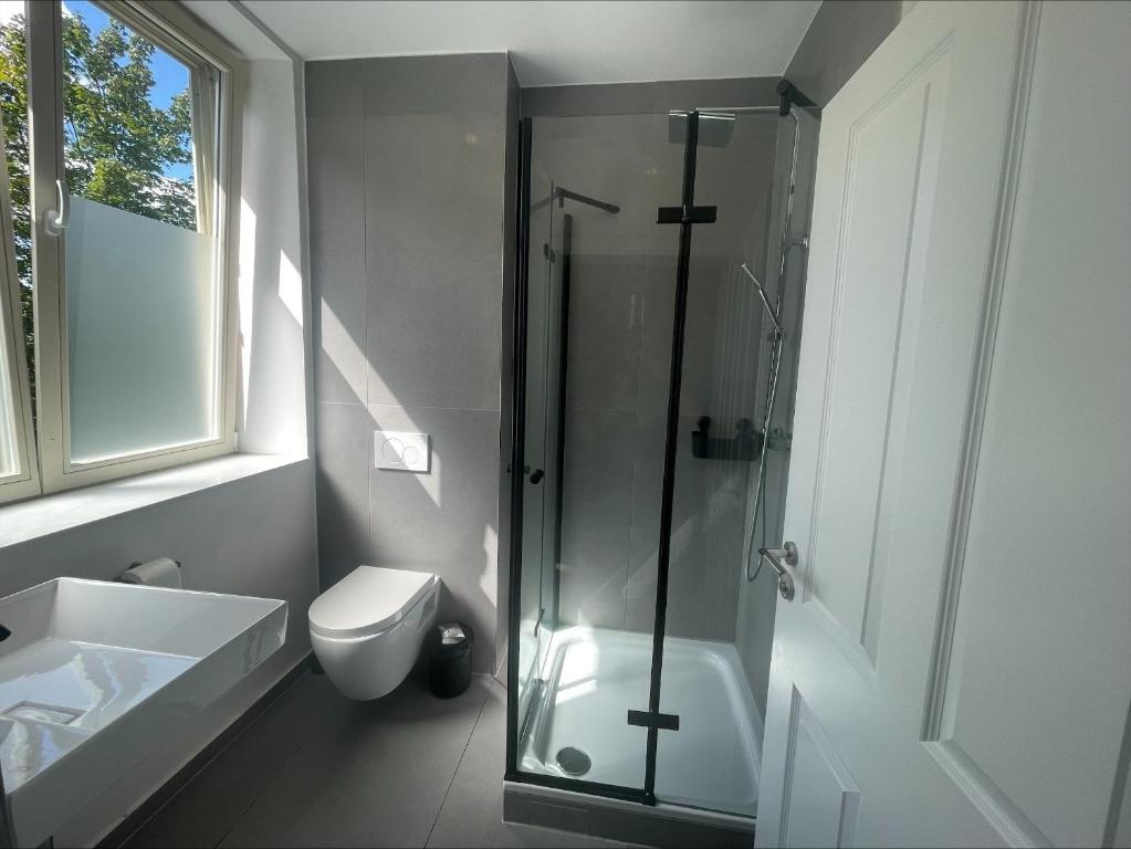 Koupelna v ubytování Ahoi Hostel