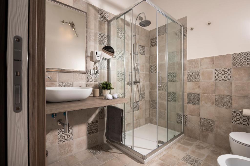 Koupelna v ubytování Hotel Gli Ulivi
