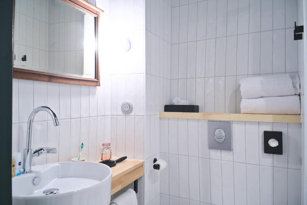 Koupelna v ubytování greet hotel Cernay Mulhouse