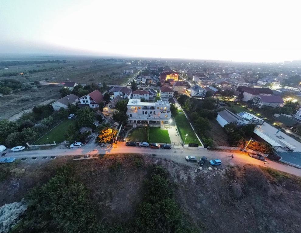 an aerial view of a house on a hill at Vila Seascape in 2 Mai