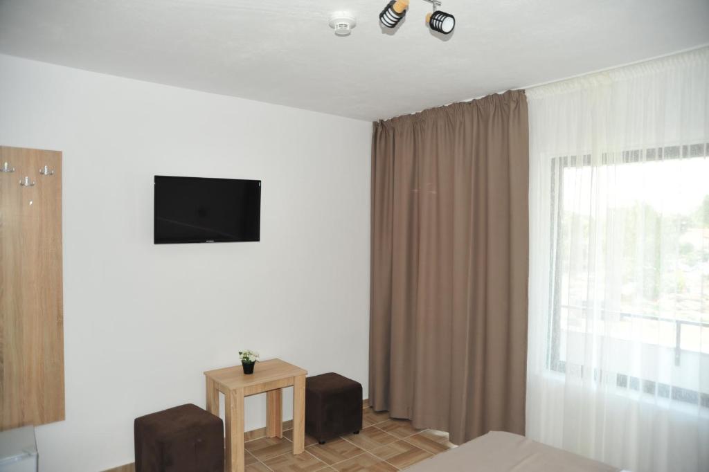 TV a/nebo společenská místnost v ubytování Hotel Ancora
