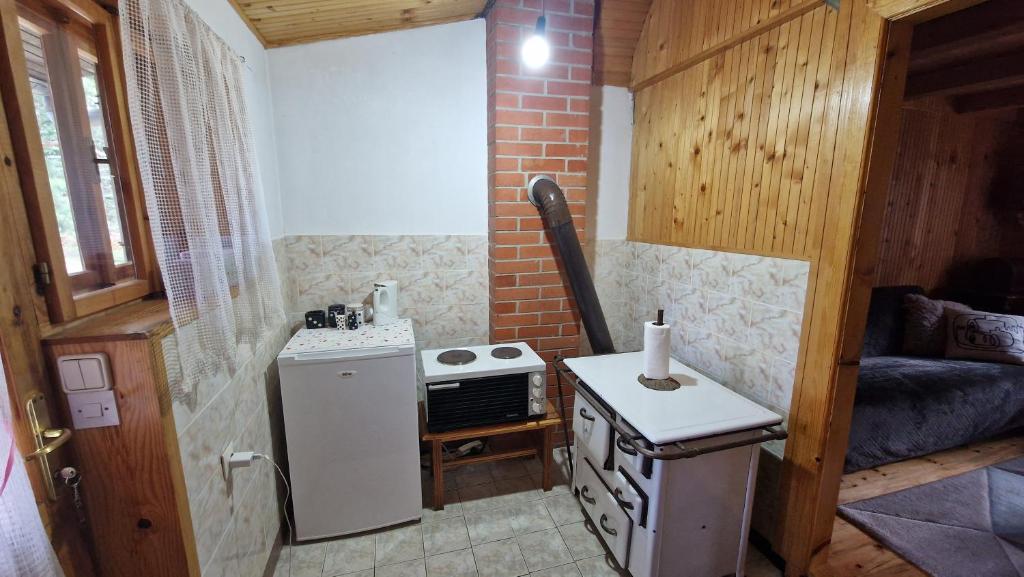 Kuchyň nebo kuchyňský kout v ubytování Šumska jagoda