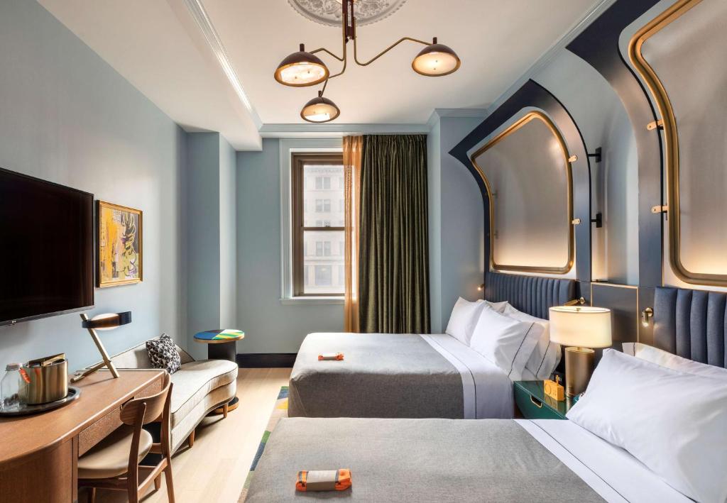 Canopy By Hilton Philadelphia Center City - Zimmer Mit Queensize-Betten Und Stadtblick