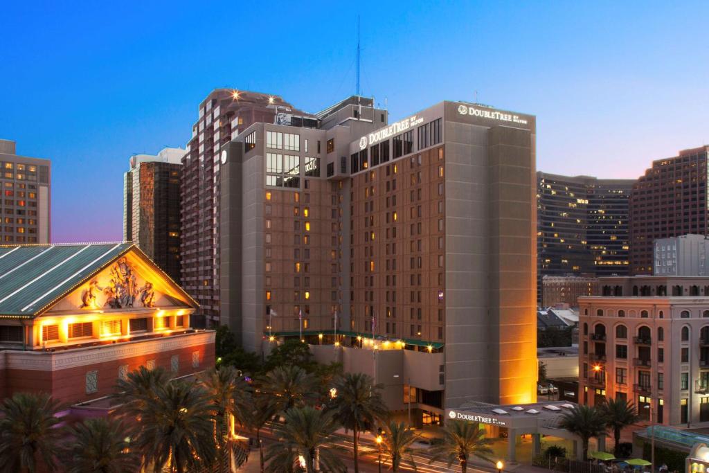 a view of a large building in a city at DoubleTree by Hilton New Orleans in New Orleans