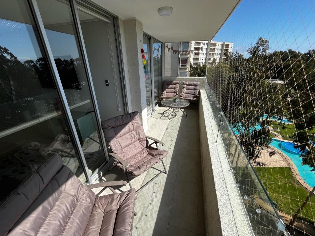 Balkón nebo terasa v ubytování Algarrobo Espectacular piso 10 vista bahía