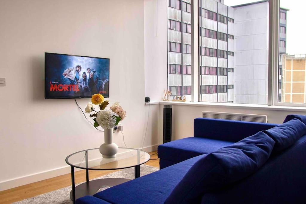 Prostor za sedenje u objektu Penthouse apartment with skyline cityview
