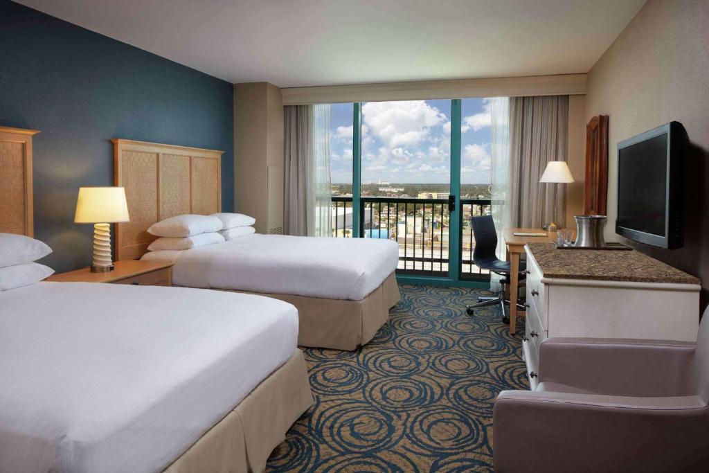 Hilton Daytona Beach Resort - Queen Room Met Twee Queen Bedden Met Uitzicht Op De Stad