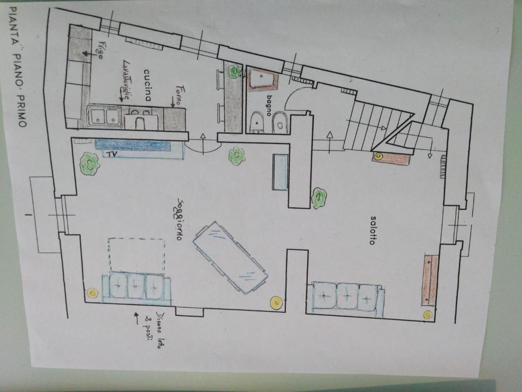 Plán poschodí v ubytovaní Casa Hybla
