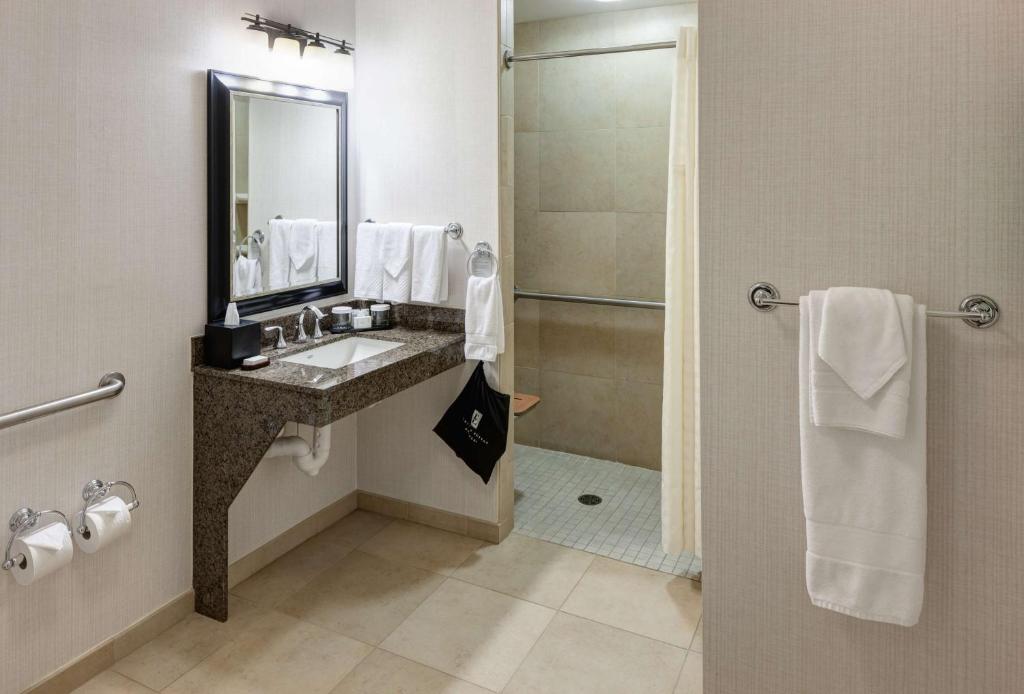 Koupelna v ubytování Embassy Suites Anchorage