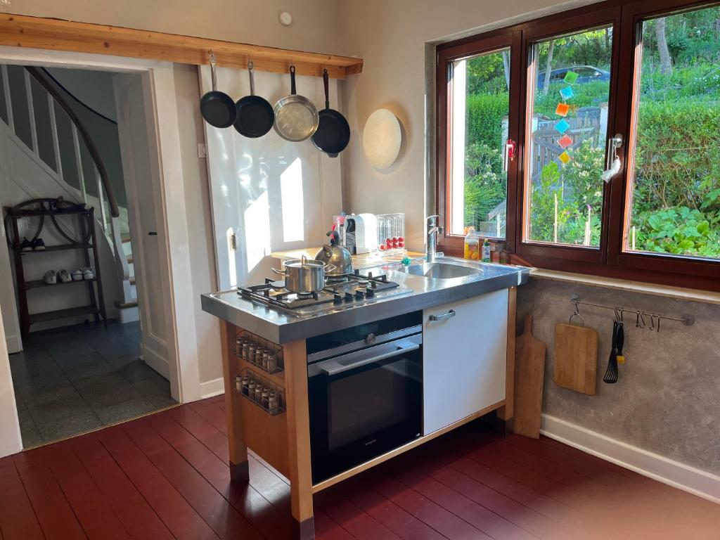 Küche/Küchenzeile in der Unterkunft Ferienhaus Brinker Bleibe