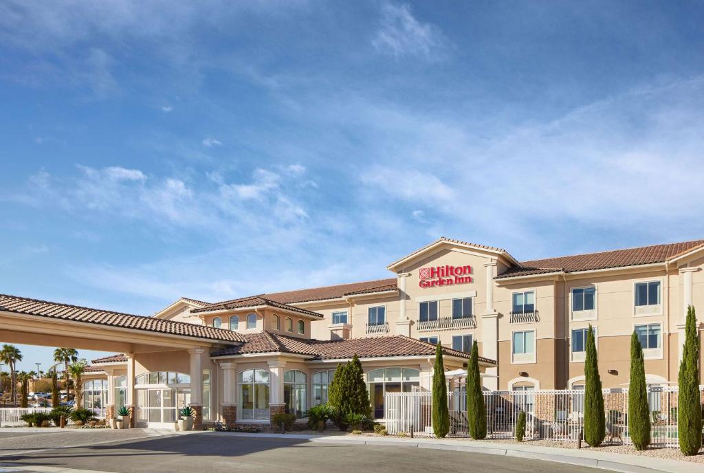 a hotel with a sign on the front of it at Hilton Garden Inn Las Vegas/Henderson in Las Vegas