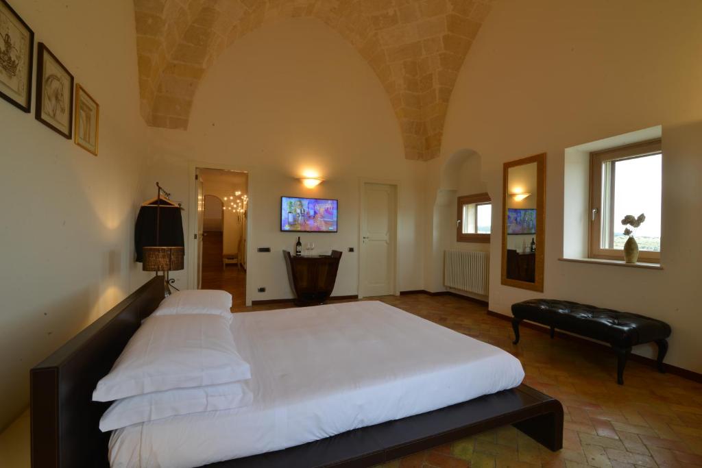 TV a/nebo společenská místnost v ubytování Antica Civita Luxury Room