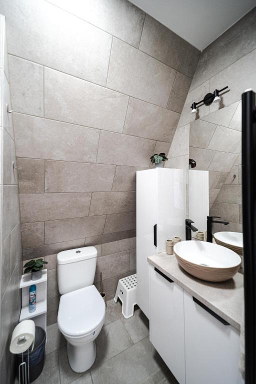 Koupelna v ubytování Volenter Lux Duna Spa