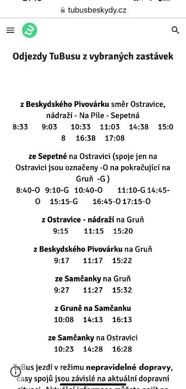 Fotografie z fotogalerie ubytování Chatka pod Lysou v destinaci Ostravice
