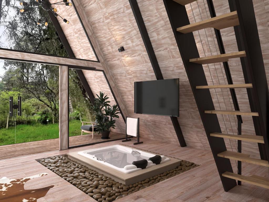 Zahrada ubytování Chalé Villa Nature