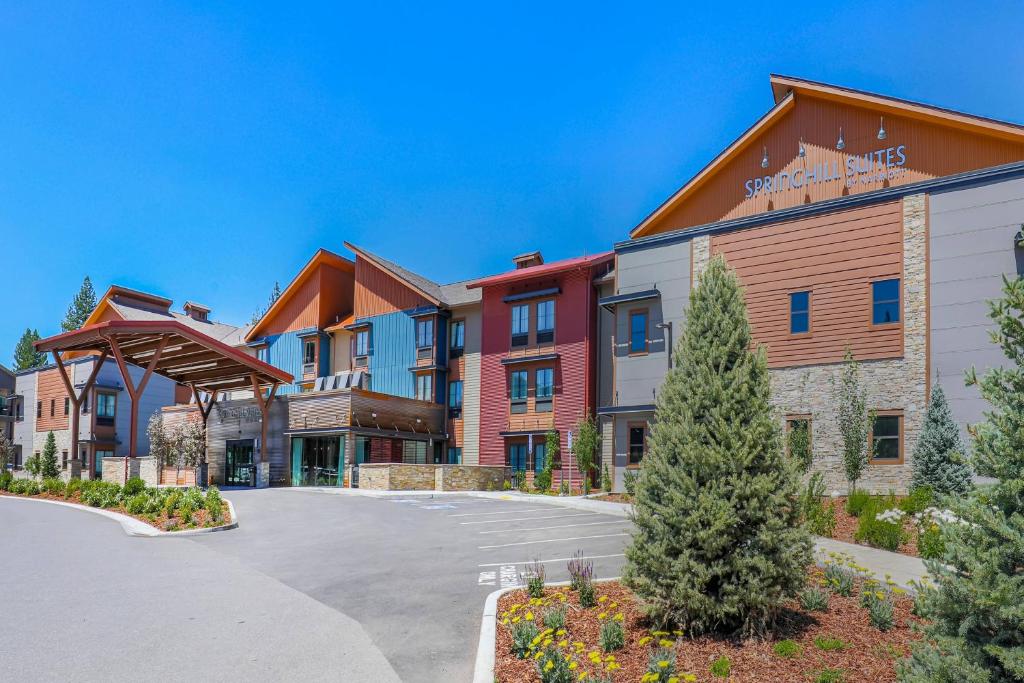 a rendering of the front of a resort building at SpringHill Suites by Marriott Truckee in Truckee