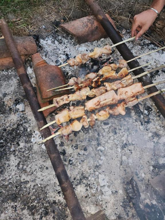 Gril dostupný pro hosty v luxury tent