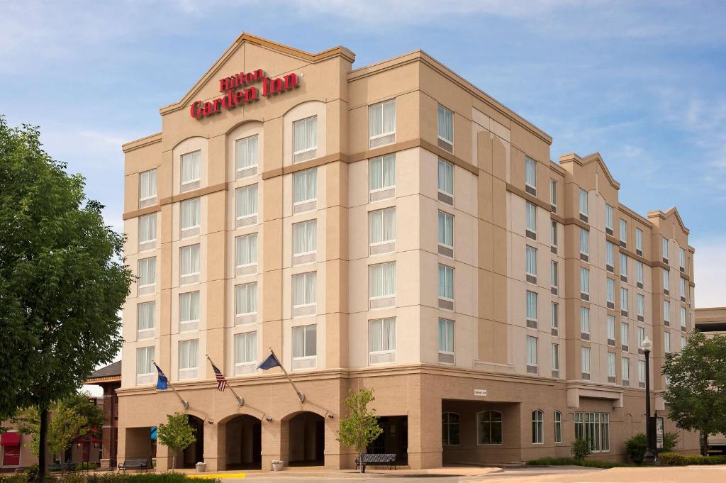 a rendering of the front of the hotel durham inn at Hilton Garden Inn West Lafayette Wabash Landing in Lafayette